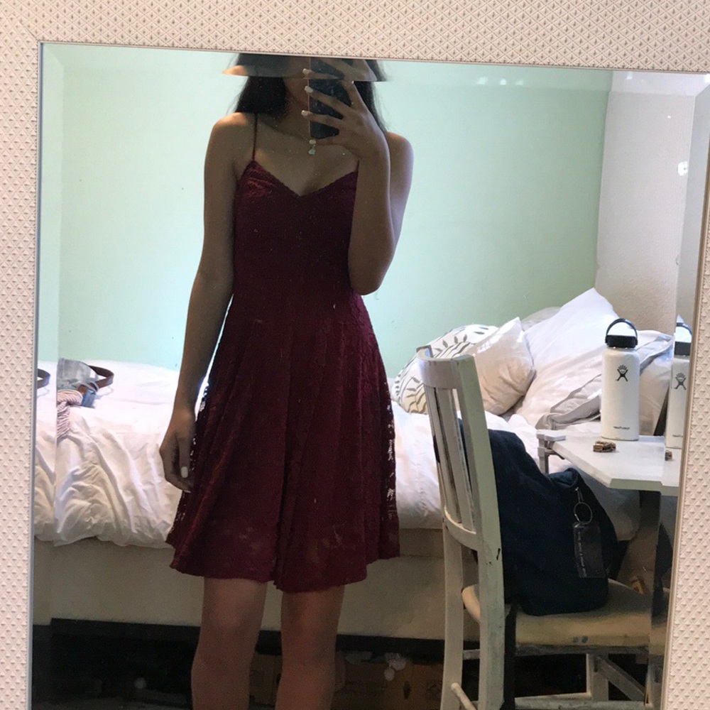 scalloped fit dress
